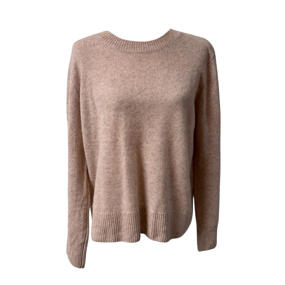 NWT C by Bloomingdales Crewneck Cashmere‎ Sweater Womens XLarge  Oatmeal Granola